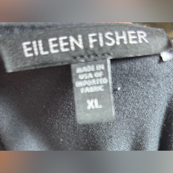 Eileen Fisher Minimalist Gray Knit Short Sleeve Dress Business Office Size XL - Picture 6 of 6